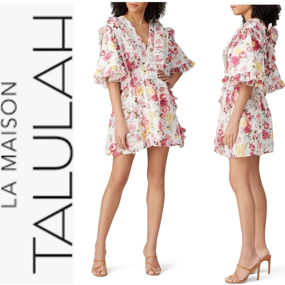 NWOT LA Maison Talulah Floral Tea time mini dress m - Picture 2 of 16